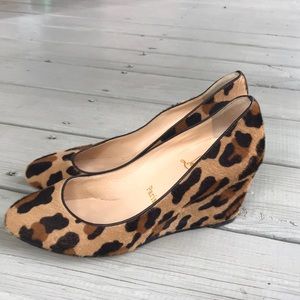 Christian Louboutin Pony Hair Wedge Shoes